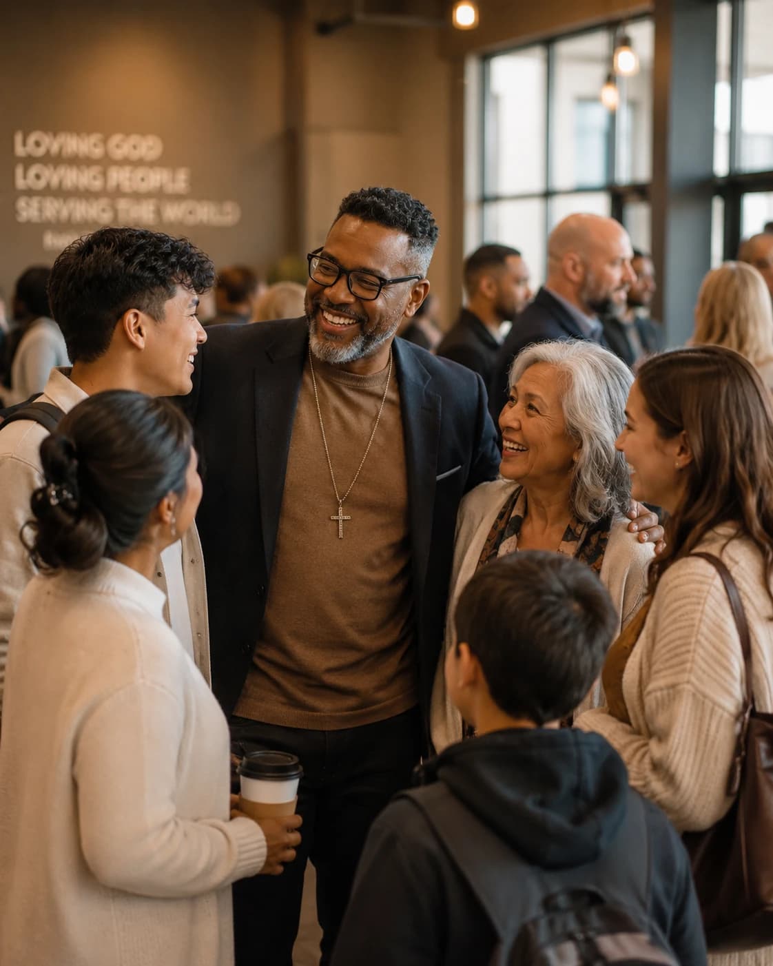 Pastor and church family at Loveworld Wellingborough